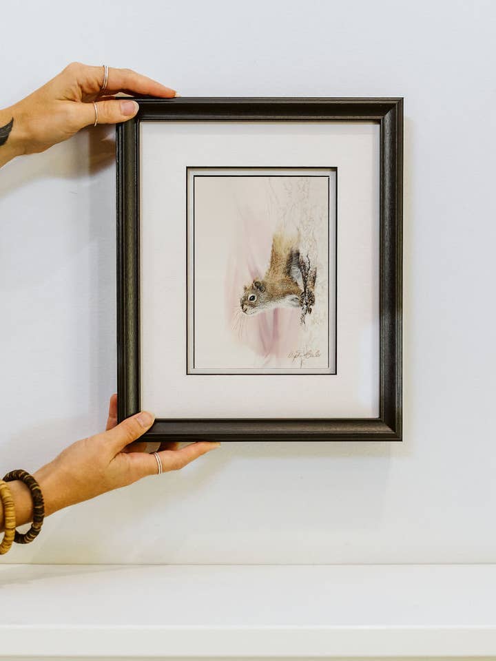 Squirrel Fine Art Giclee Print 'The Moment' for wholesale by Crystal Clarke Animal Art