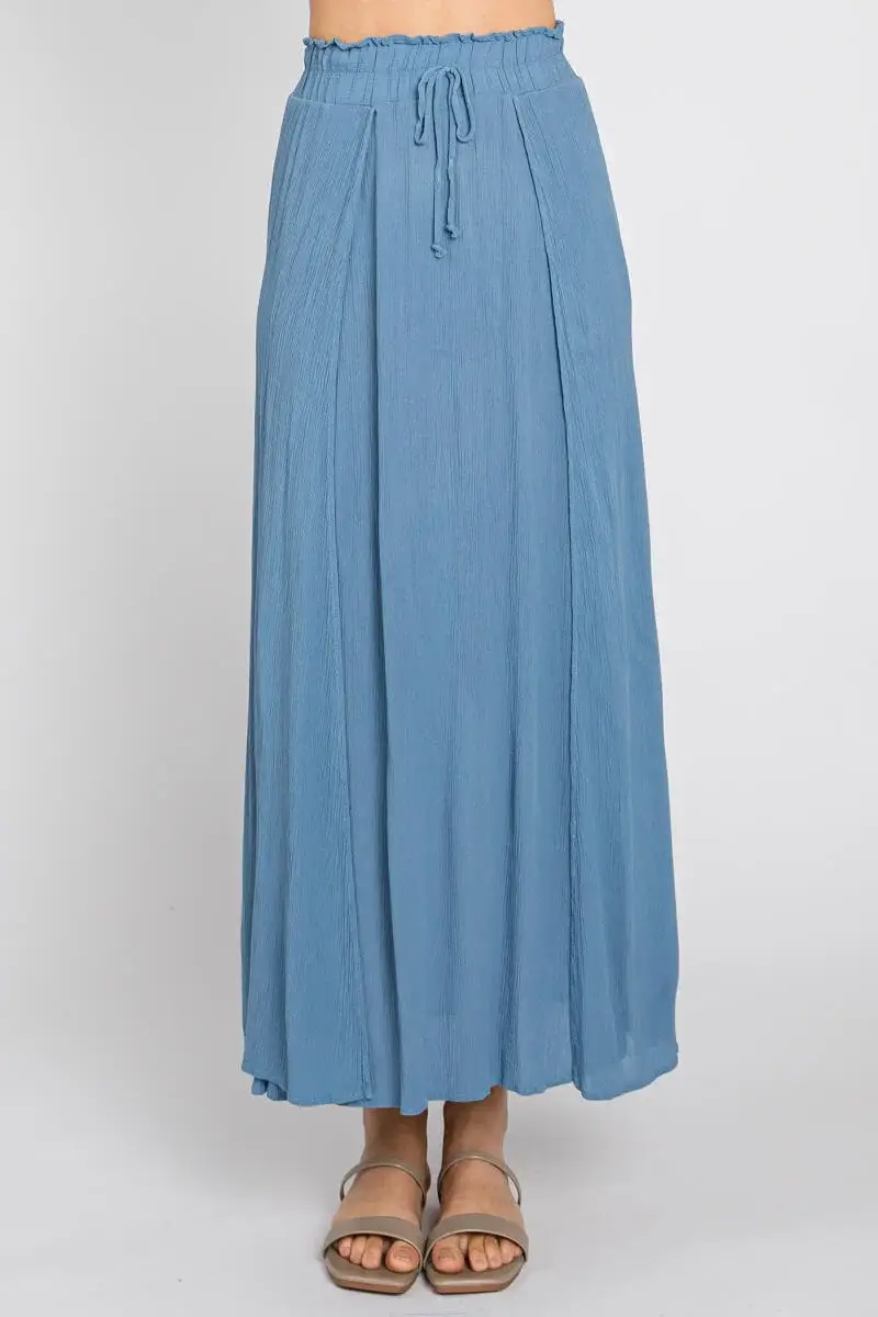 Final Touch - Wholesale Skirt - Women's - Solid Thigh Split Maxi Skirt - S80050A18