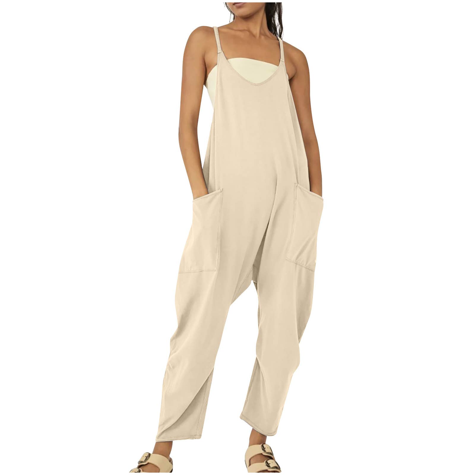 Rosa Clothing - Wholesale Jumpsuit - Women's - Solid Color Suspender Jumpsuit with Pockets18