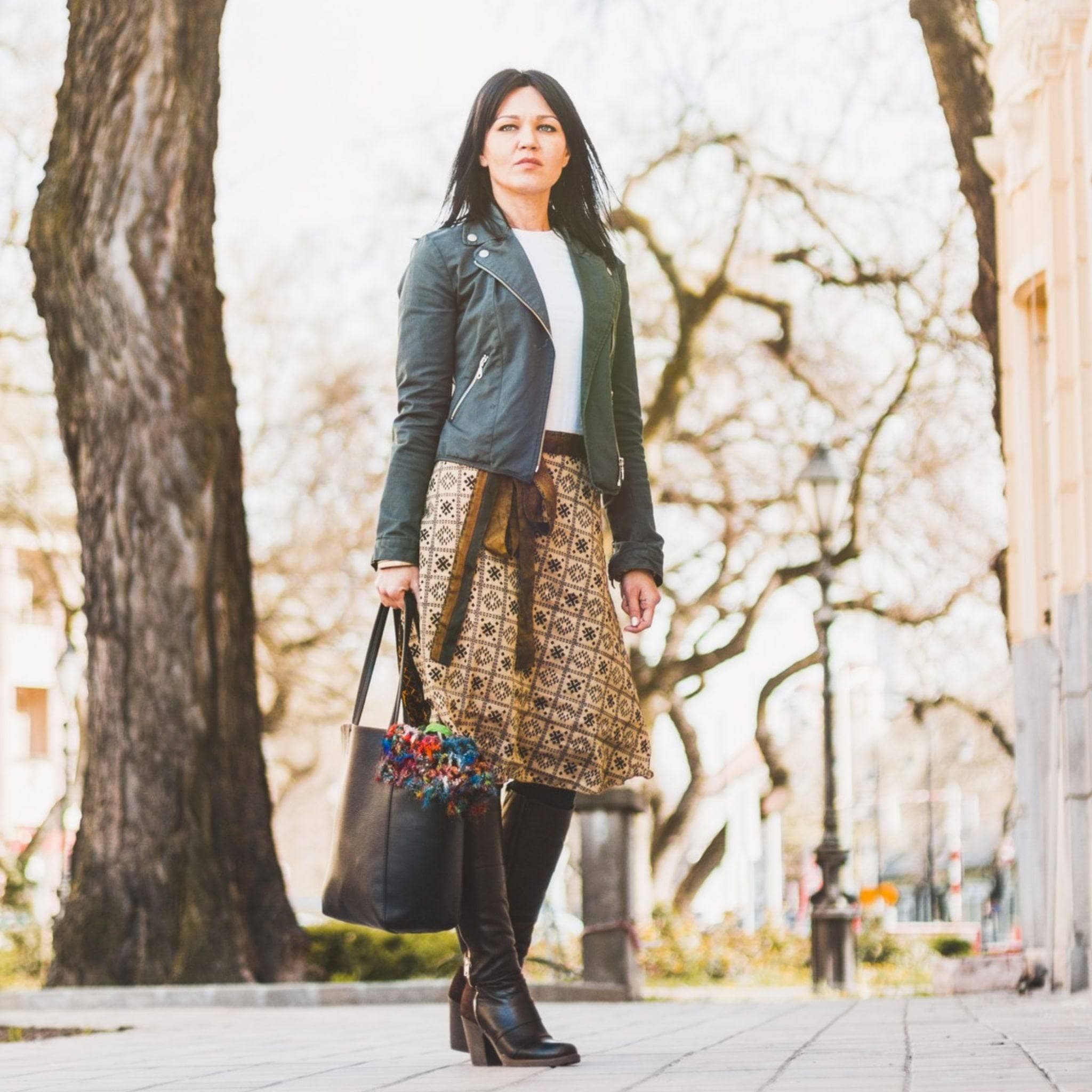 Darn Good Yarn - Wholesale Skirt - Women's - Knee-Length: "Mini" Sari Wrap Skirts9