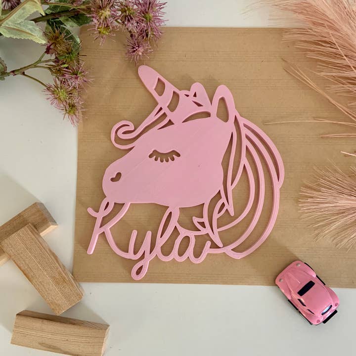 Customisable unicorn wall decor for wholesale by 3Dpiecedesign