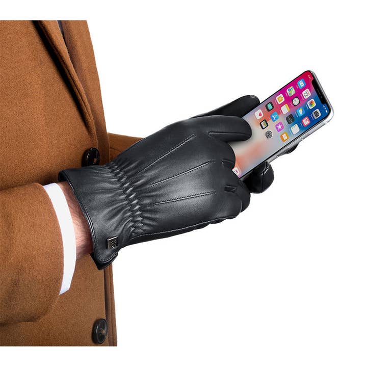 Mio Marino – Engroshandel Handsker - Herre – Ridged Læderhandsker2