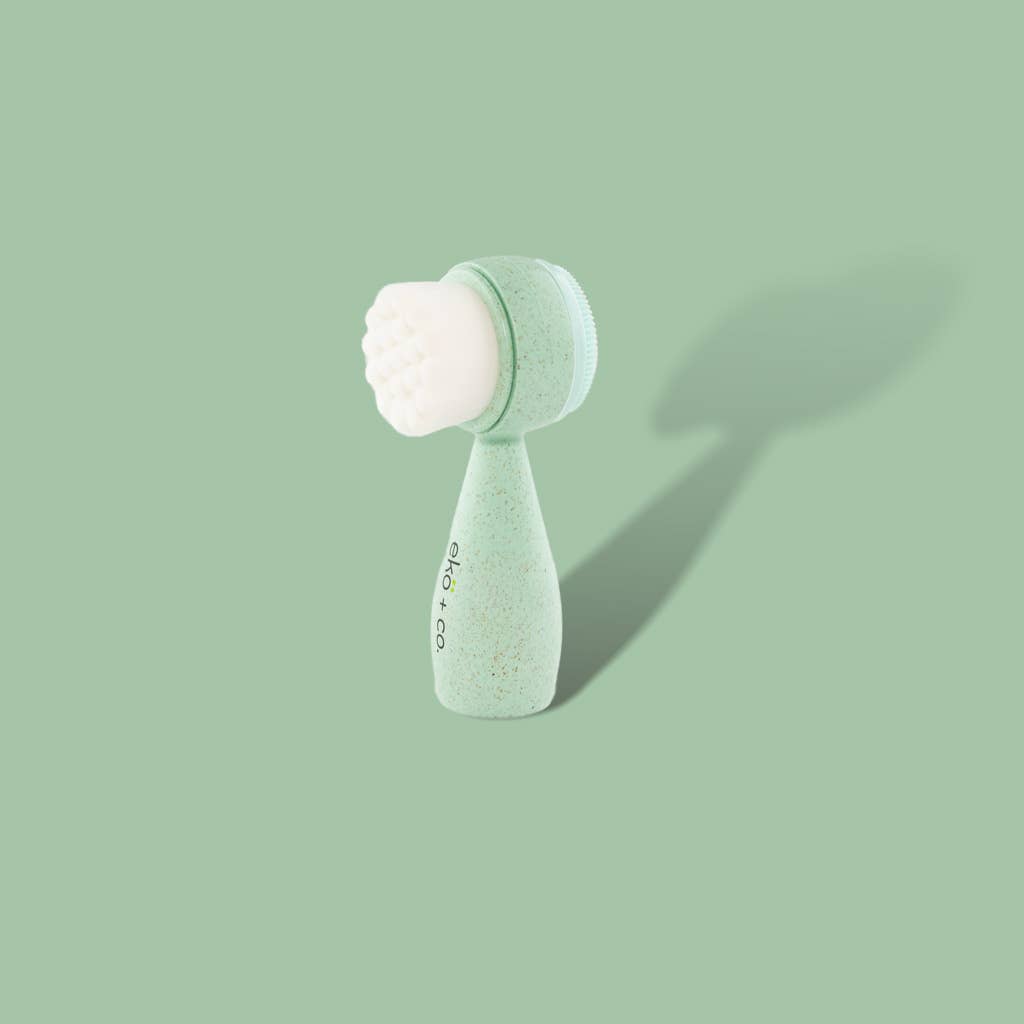 GreenWave - Wholesale Facial Cleanser - Wheat Straw Handle Facial Cleansing Brush with Soft Bristles1
