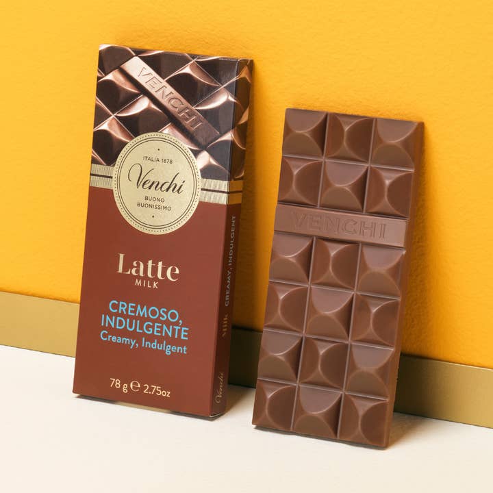 Tablette de chocolat au lait - Tablettes de chocolat gourmet italien premium pour la vente par Venchi