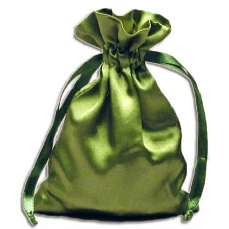 Starlinks Gifts - Wholesale Gift Bag - Moss Green Satin Pouches (12 Pcs) PS10