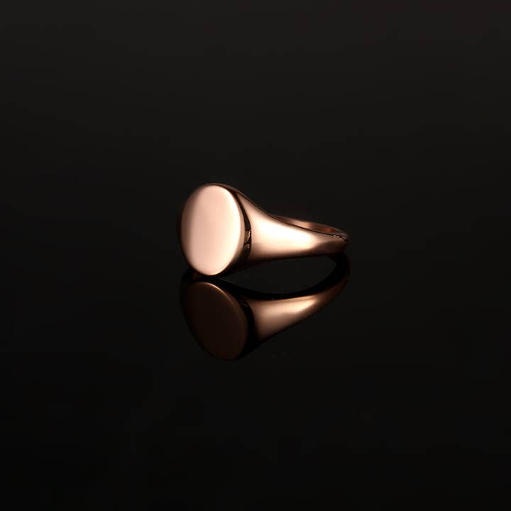 Twistedpendant - Venta al por mayor Anillo de sello - Anillo de sello liso - oro rosa