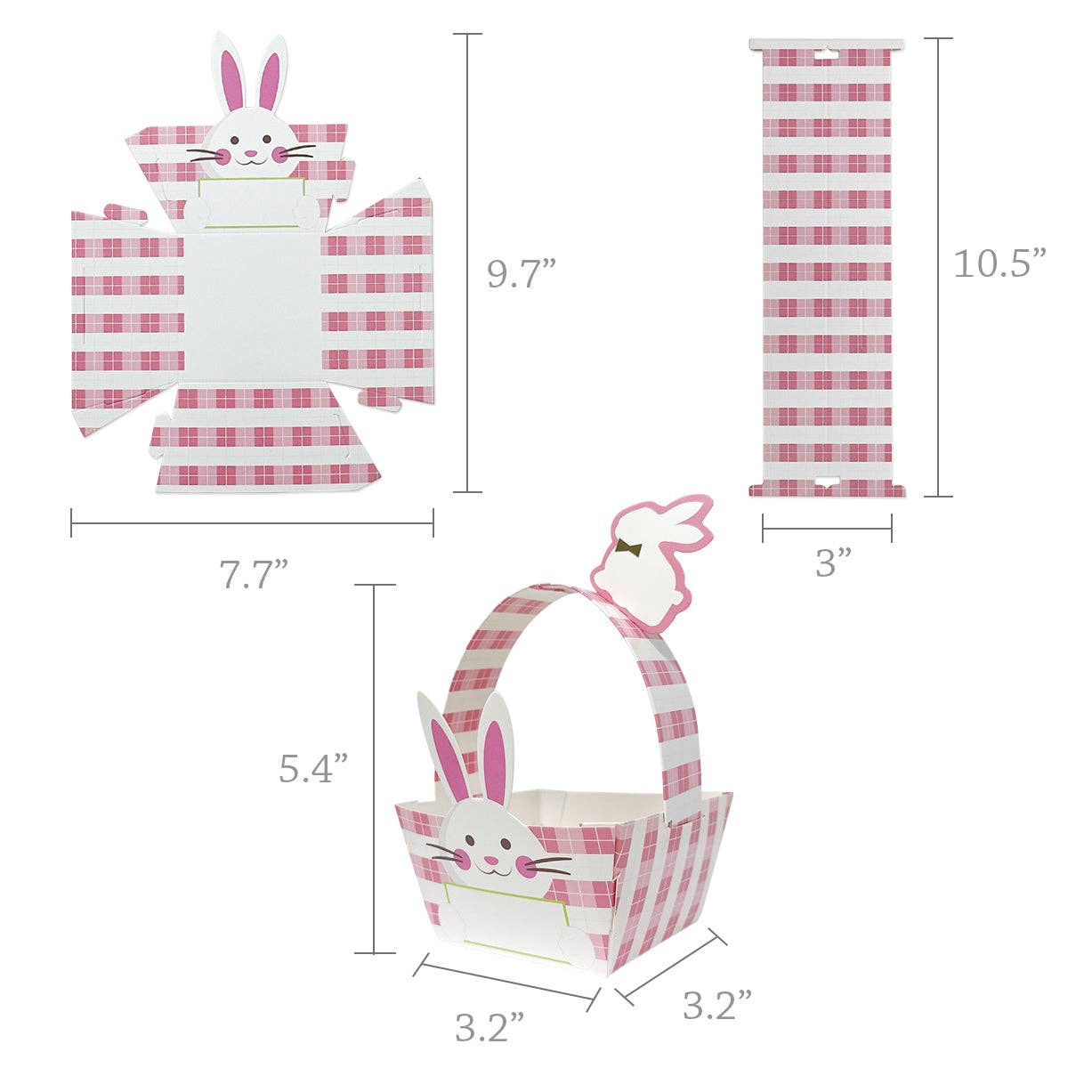 Wrapables.com - Wholesale Party Favor Bag/Box - Wrapables Easter Gift Baskets with Handle, Treat Boxes8