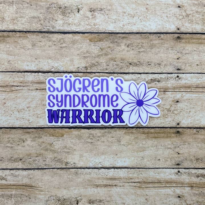 Made with Monday - Wholesale Sticker - Sjogren's Syndrome Warrior Flower Sticker1