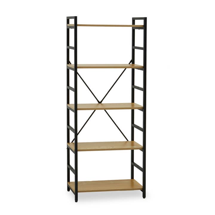 Laxton 5 Tier Light Yellow Shelf Unit 1 for wholesale by Interiors by Premier