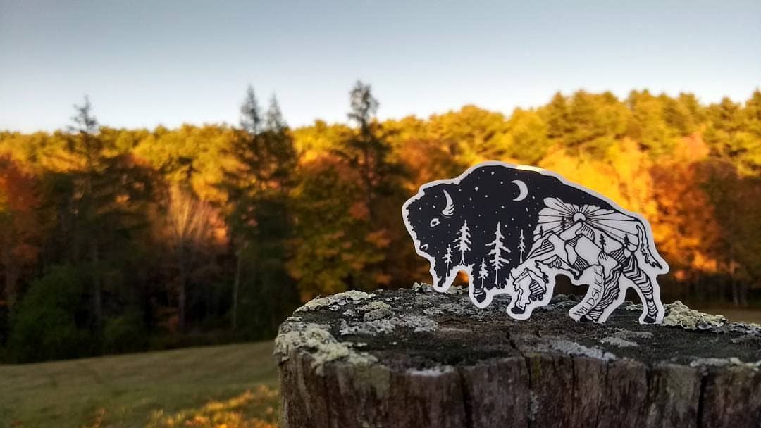 Wild Slice Designs - Wholesale Phone & Laptop Stickers - Night and Day Bison Buffalo stickers1