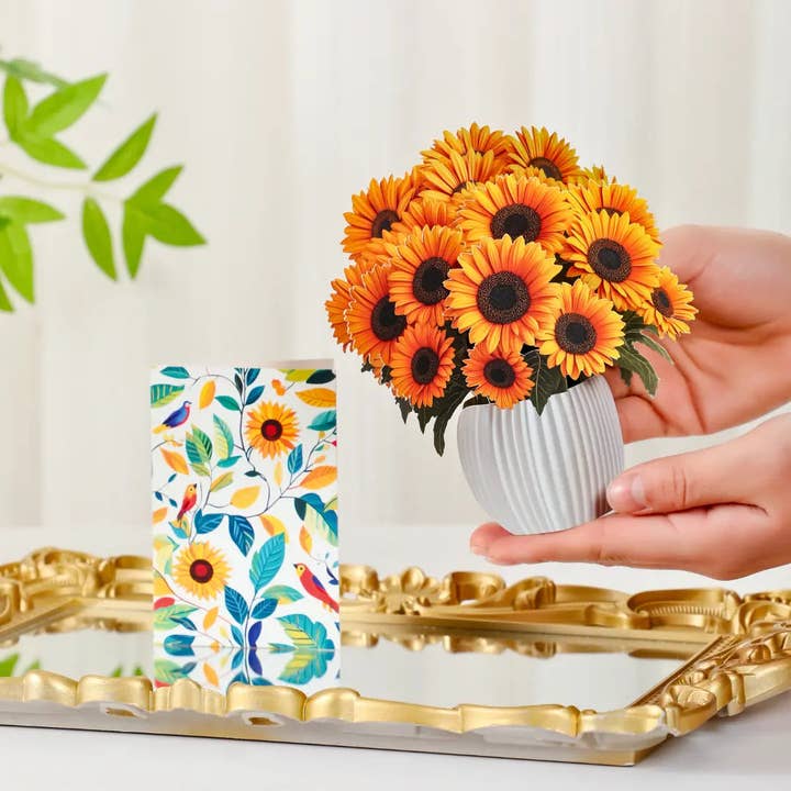 PetalPal - Wholesale Artificial Flowers - Mini Sunflower Smiles Pop-Up Bouquet