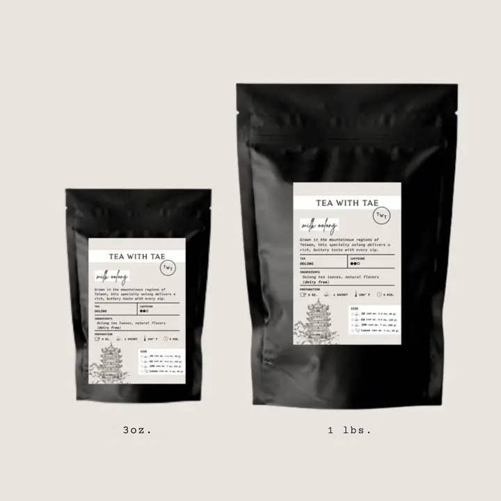 Pochette de Oolong au Lait (3 oz ou 1 lb de Feuilles en Vrac) pour la vente par Tea with Tae