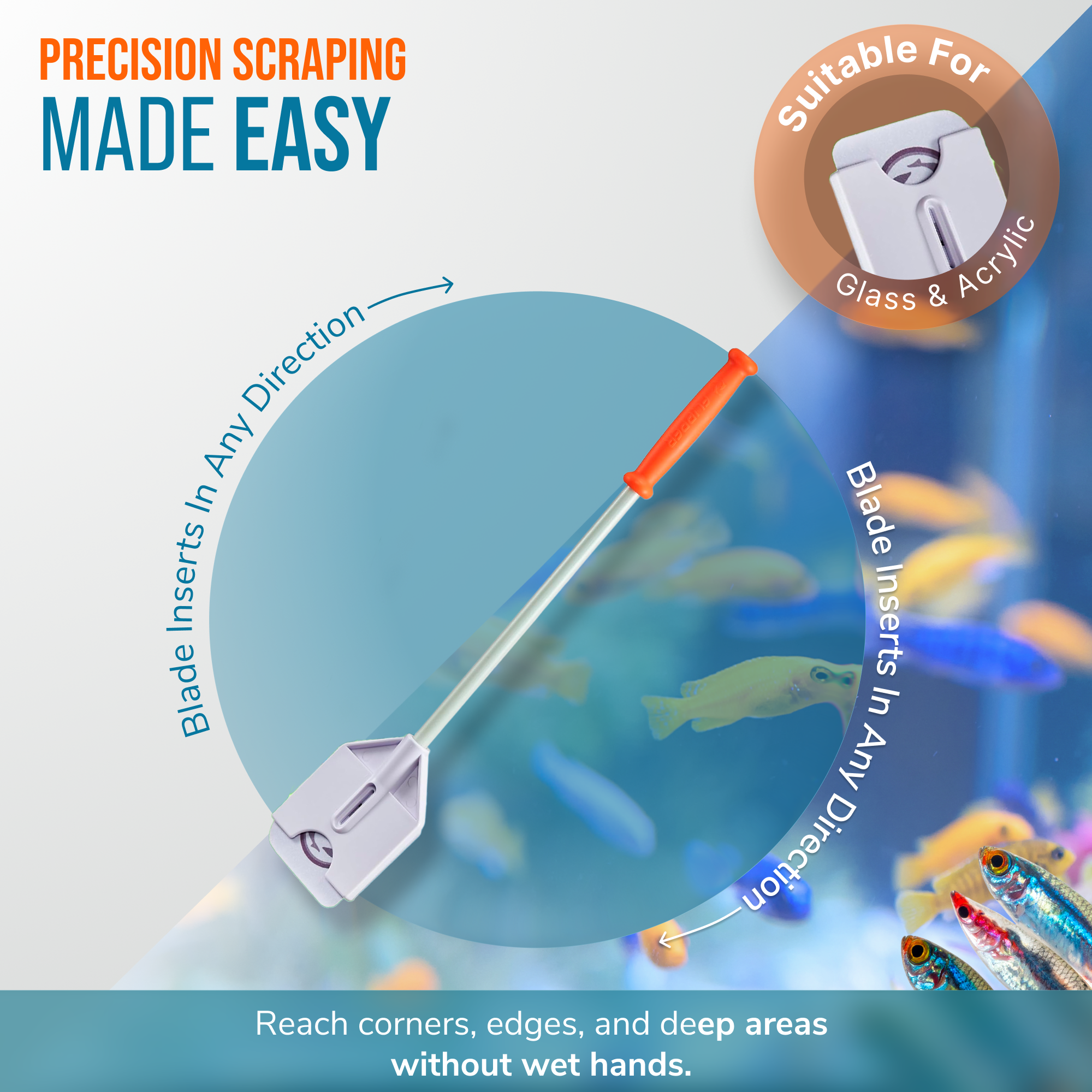 Flipper Aquarium Products - Wholesale Garden Tool - Flipper Platinum NANO Credit Card Algae Scraper2