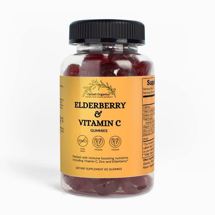 Elderberry & Vitamin C Gummies for wholesale by Schell Organics
