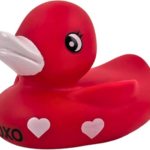 4E's Novelty - Wholesale Bath Toy - Baby - 3" Valentines Rubber Duck 2 Pack - Large Red XOXO Sweetheart Rubber Ducky5