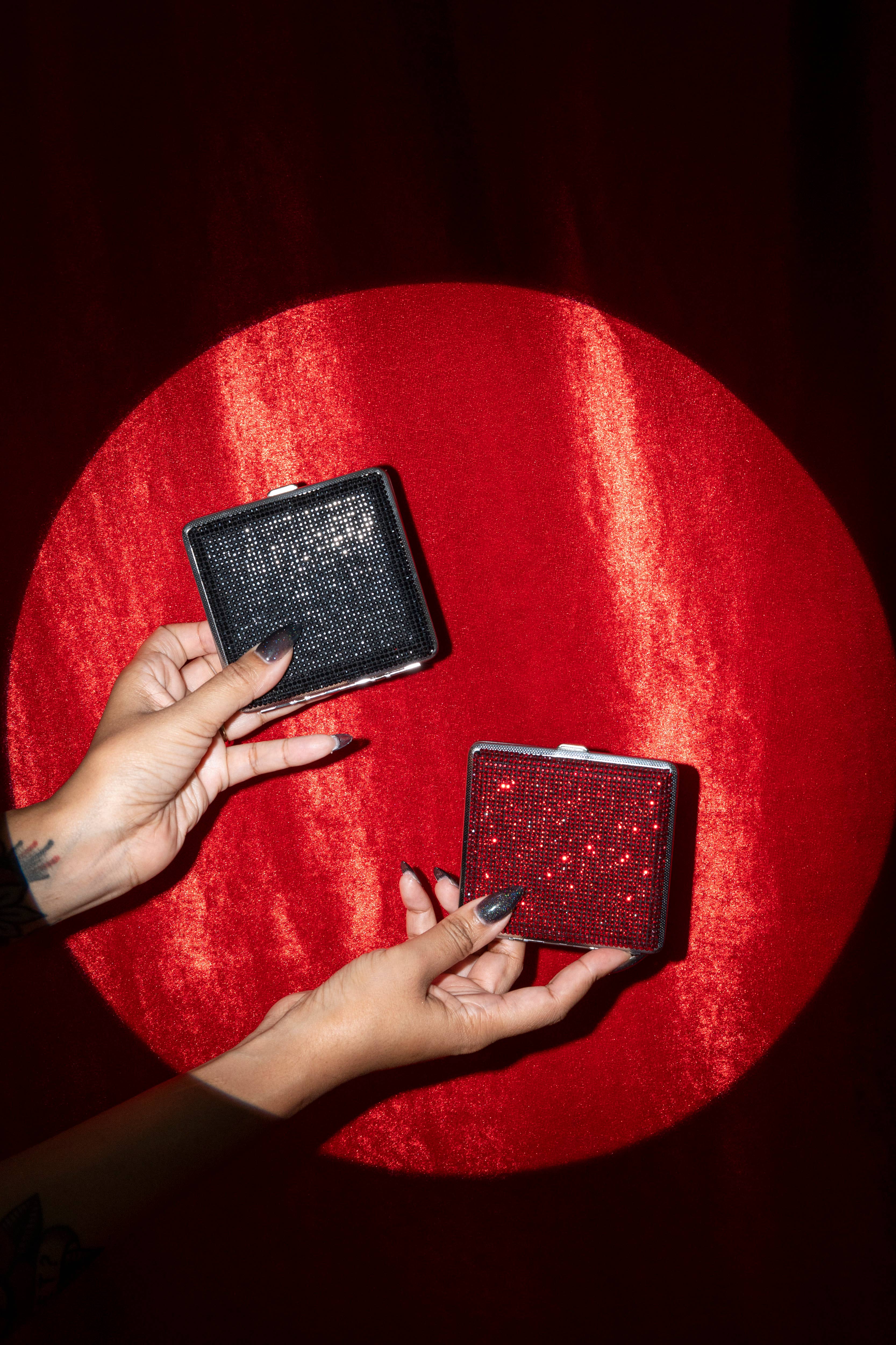 A Shop of Things - Wholesale Cigarette Case - Rhinestone Cig Case- Red4