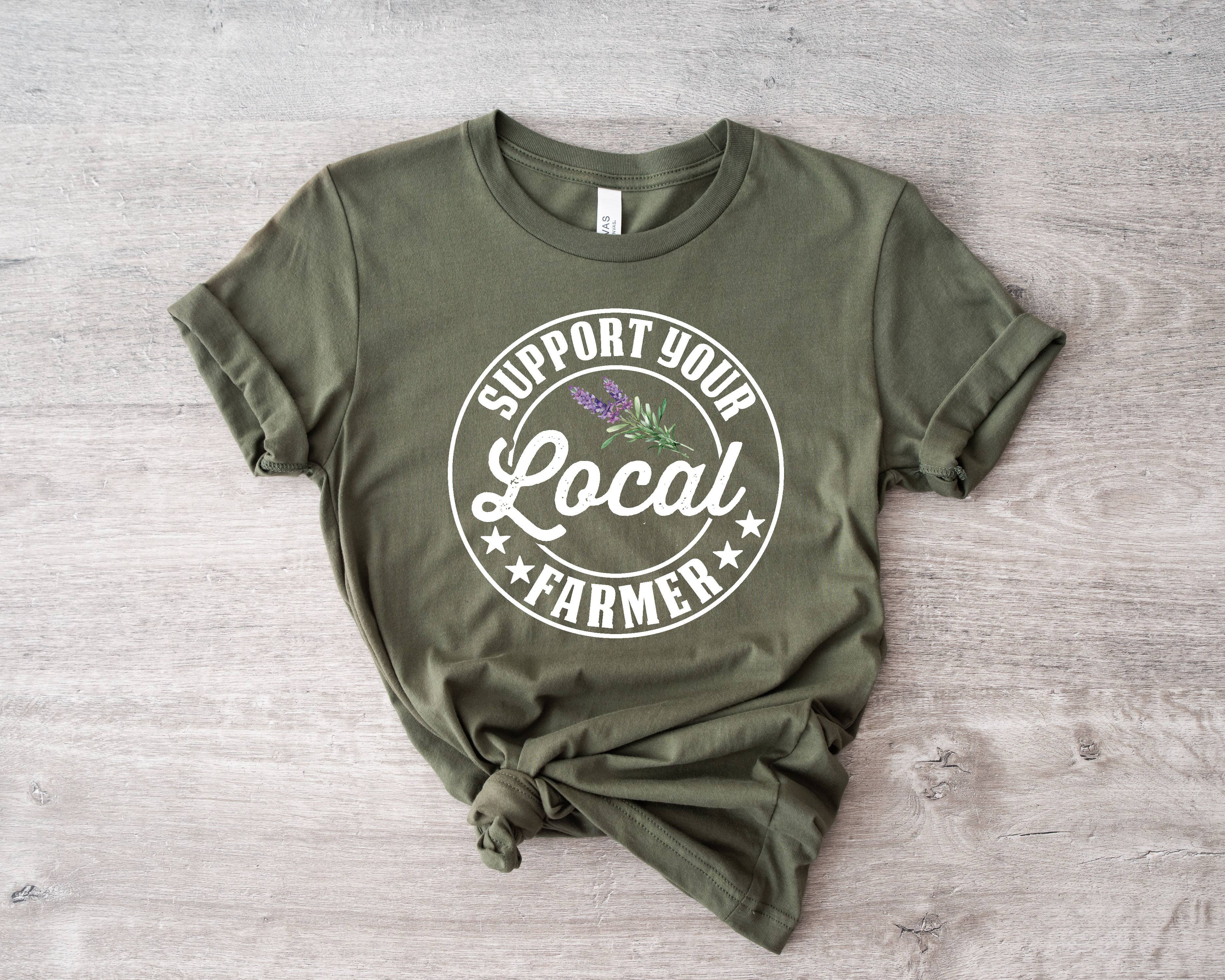 One Nine - Wholesale T-shirt met print - Dames - Steun je Local Farmers T-shirt (lavendel)5
