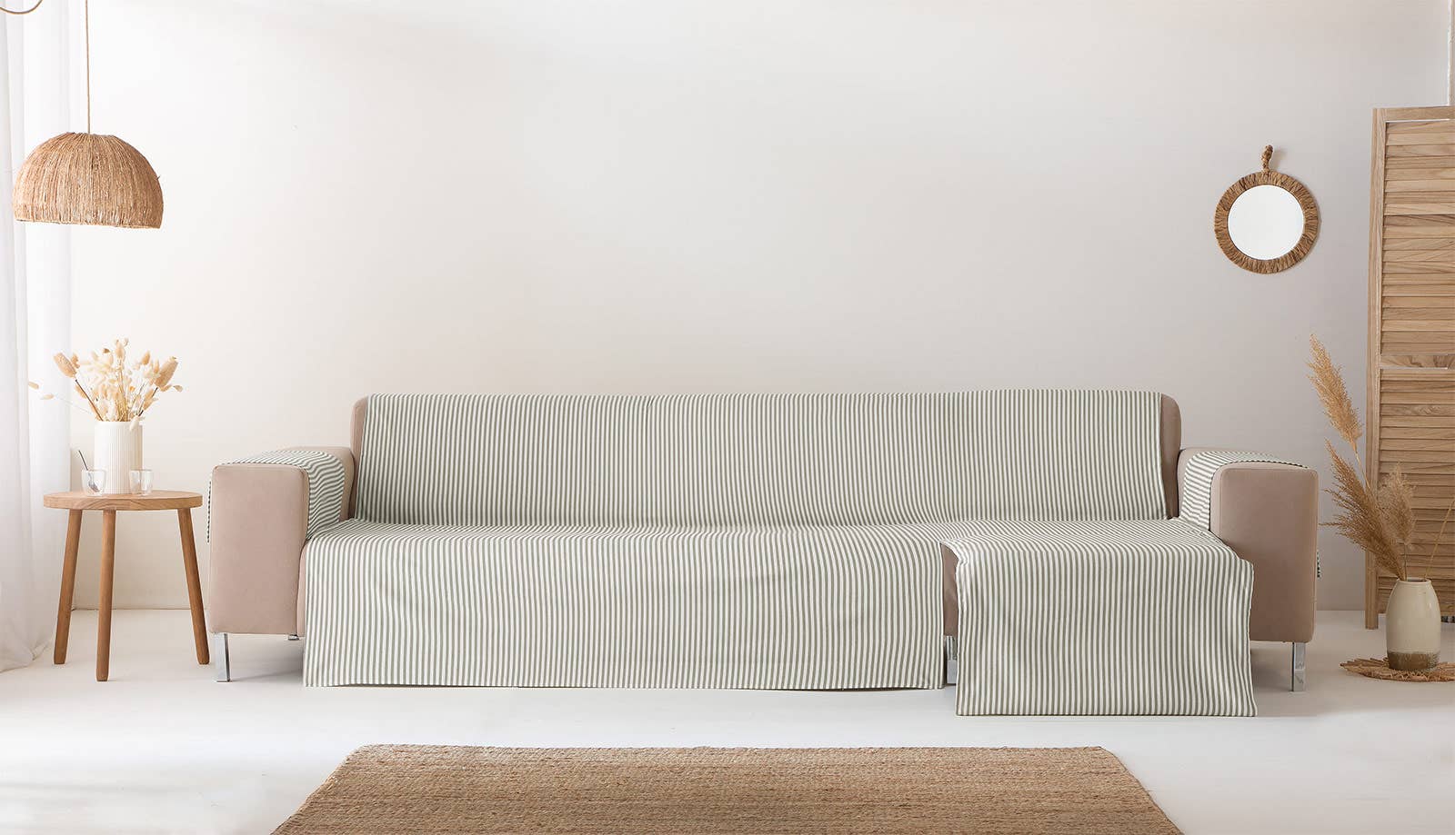 GAMUSI - Wholesale Chair/Sofa Slipcover - Smooth cotton plain sofa cover ALICANTE56