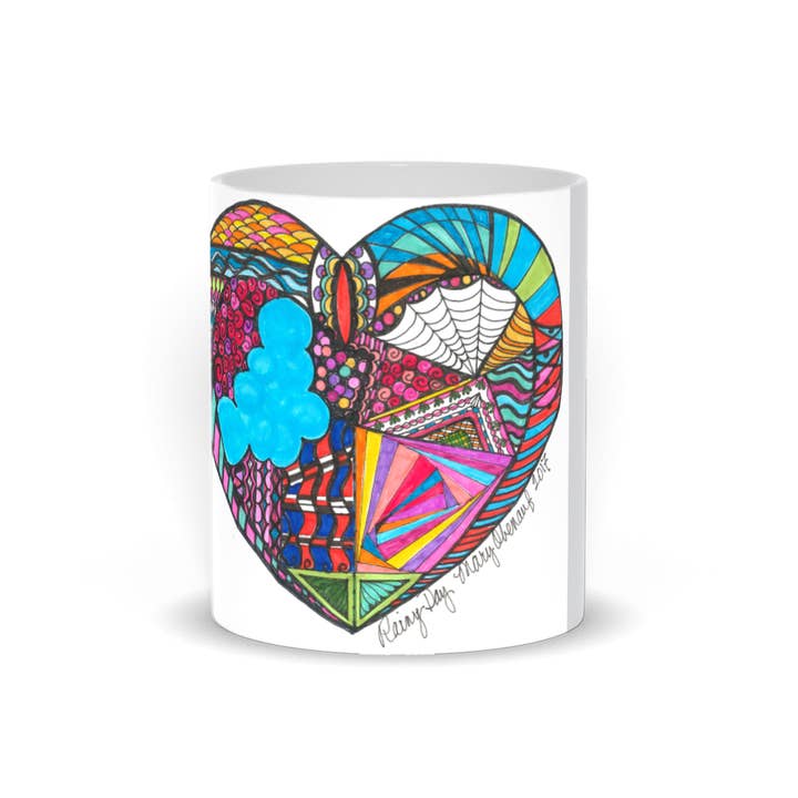 Hearts on a Rainy Day Mugs for wholesale by Mary O's Imagination