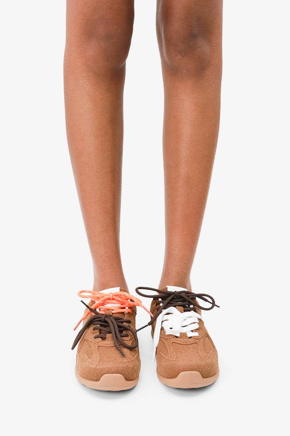 Lemonade Shoes - Wholesale Lifestyle trainers – Women′s - EXTRA MILE - Earth-Tone Chunky Sneakers w/ Contrast Lacing10