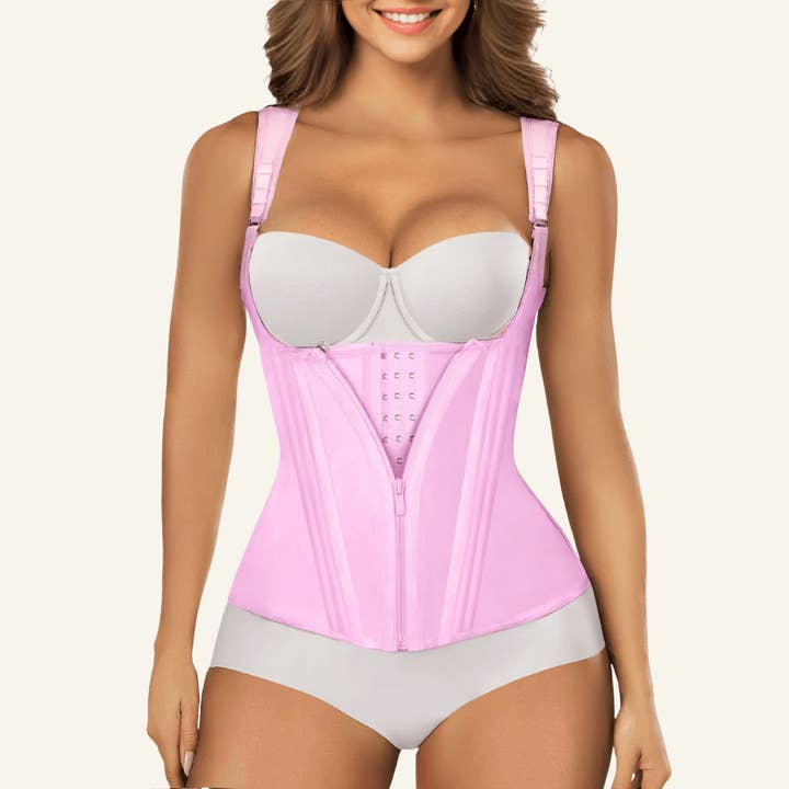 SHAPERX Entrenador de Cintura Deportivo con 15 Varillas de Acero Flexibles y Tirantes para venta al por mayor de ShaperX Shapewear