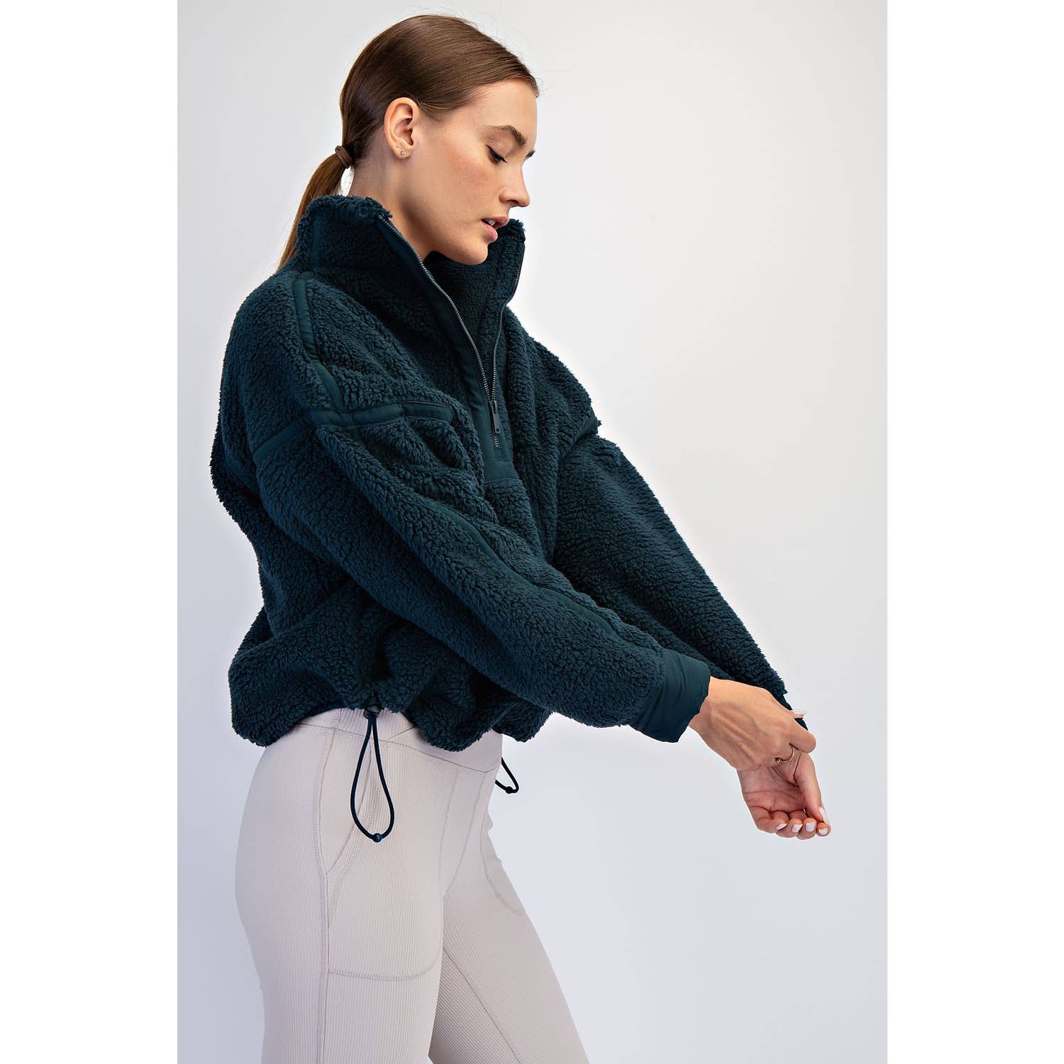 Rae Mode - Wholesale Jacket - Women's - SHERPA MOCK NECK QUARTER ZIP JACKET22