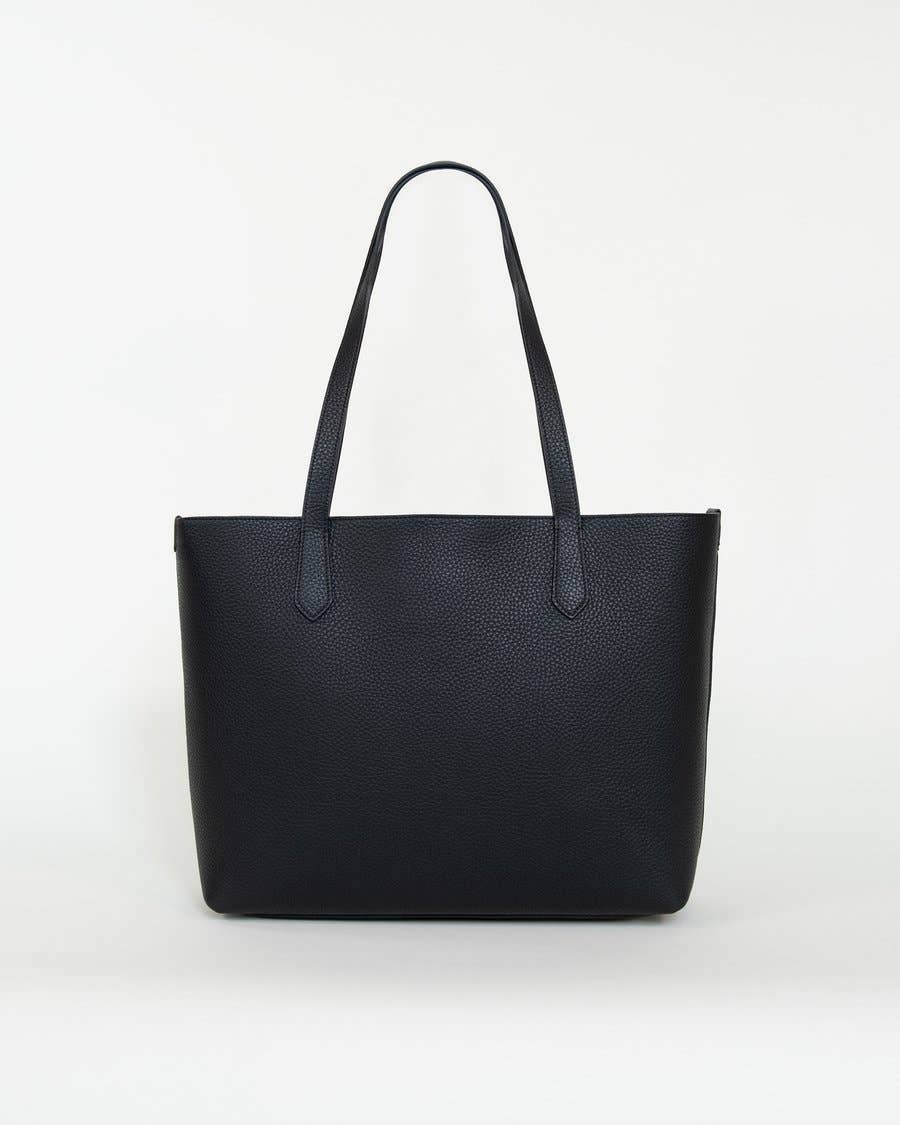 MODHER - Wholesale Tote Bag - Women's - Large leather Tote Bag Black & Red Interior6