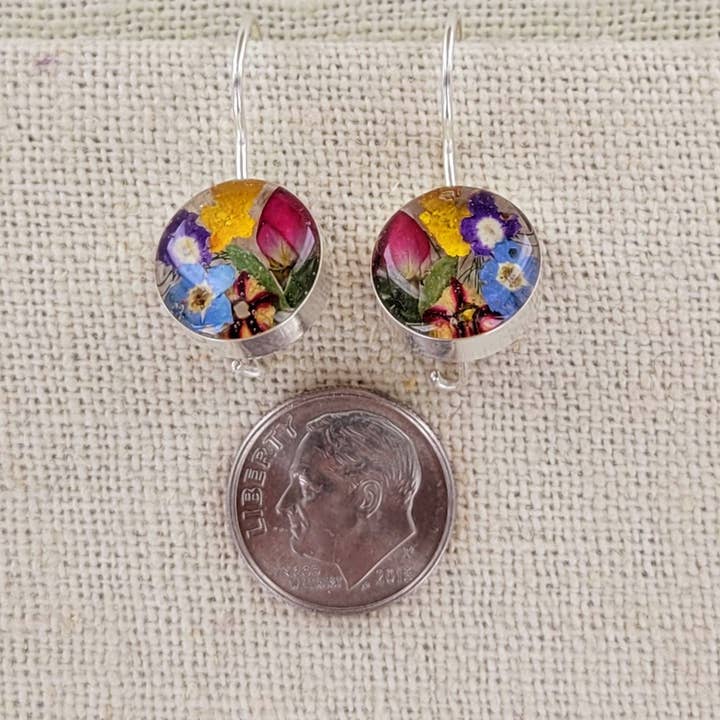 Sadie Green's Jewelry - Wholesale Dangle Earrings - Round Flower Earring XEMR-E3