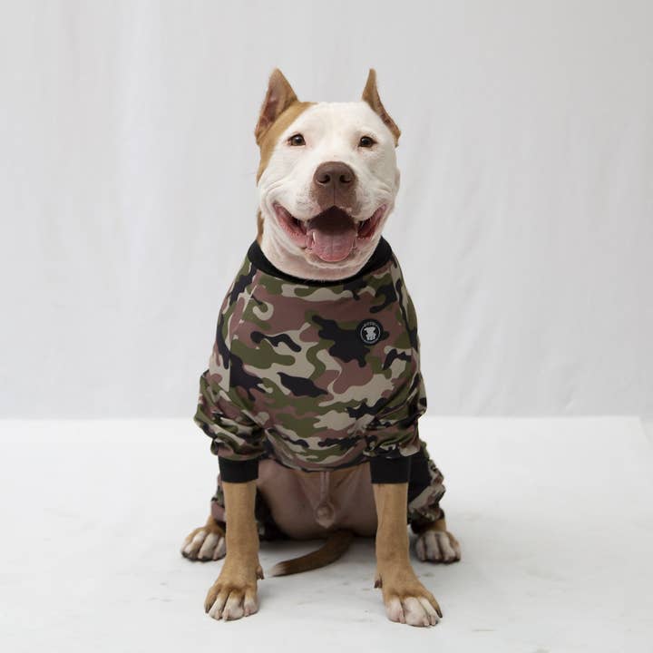 Pittie Clothing Co. - Wholesale Pet Pajamas - Dog - Classic Green Camo Pit bull Pajamas6