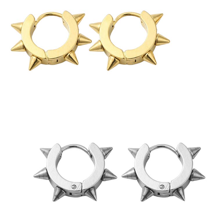 Spike Huggie Hoops for wholesale by Annie Austen | Jewelry • Accessories