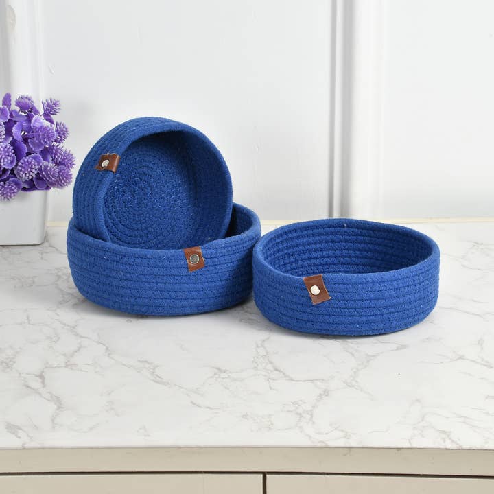 Storm Haze Basket – Multipurpose Organizer (Set of 3) for wholesale by Bit of Meraki