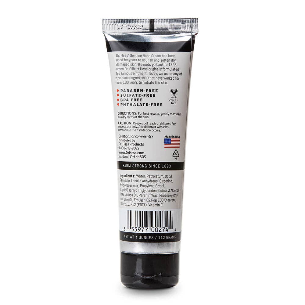 Dr. Hess - Wholesale Hand Cream/Lotion - Dr. Hess Genuine Hand Cream, 4 Oz3