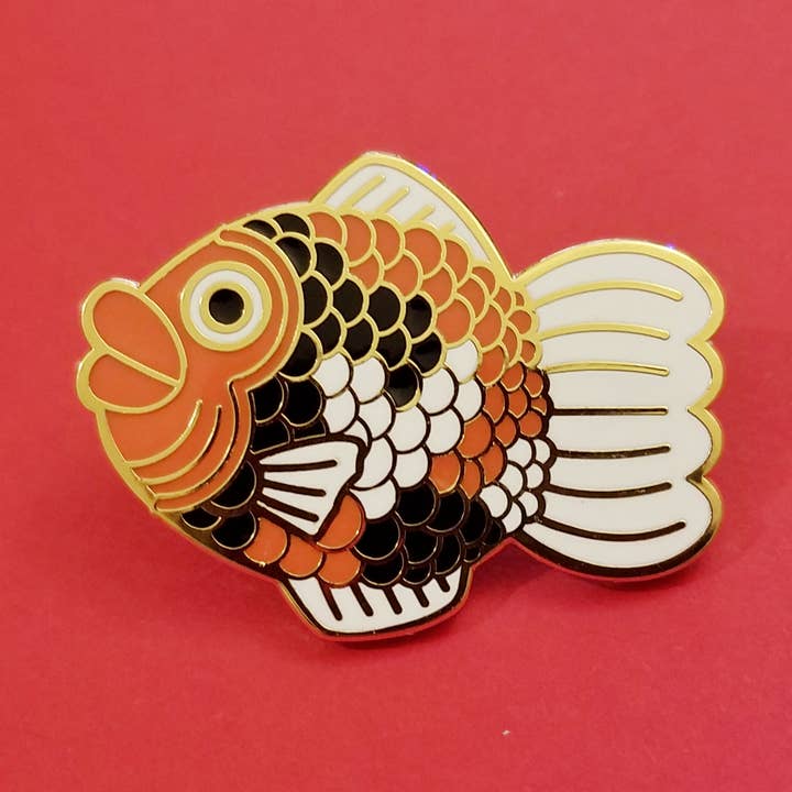 Opalescent Eel Illustration & Design - Wholesale Lapel Pin/Button - Koiyaki Hard Enamel Pin0