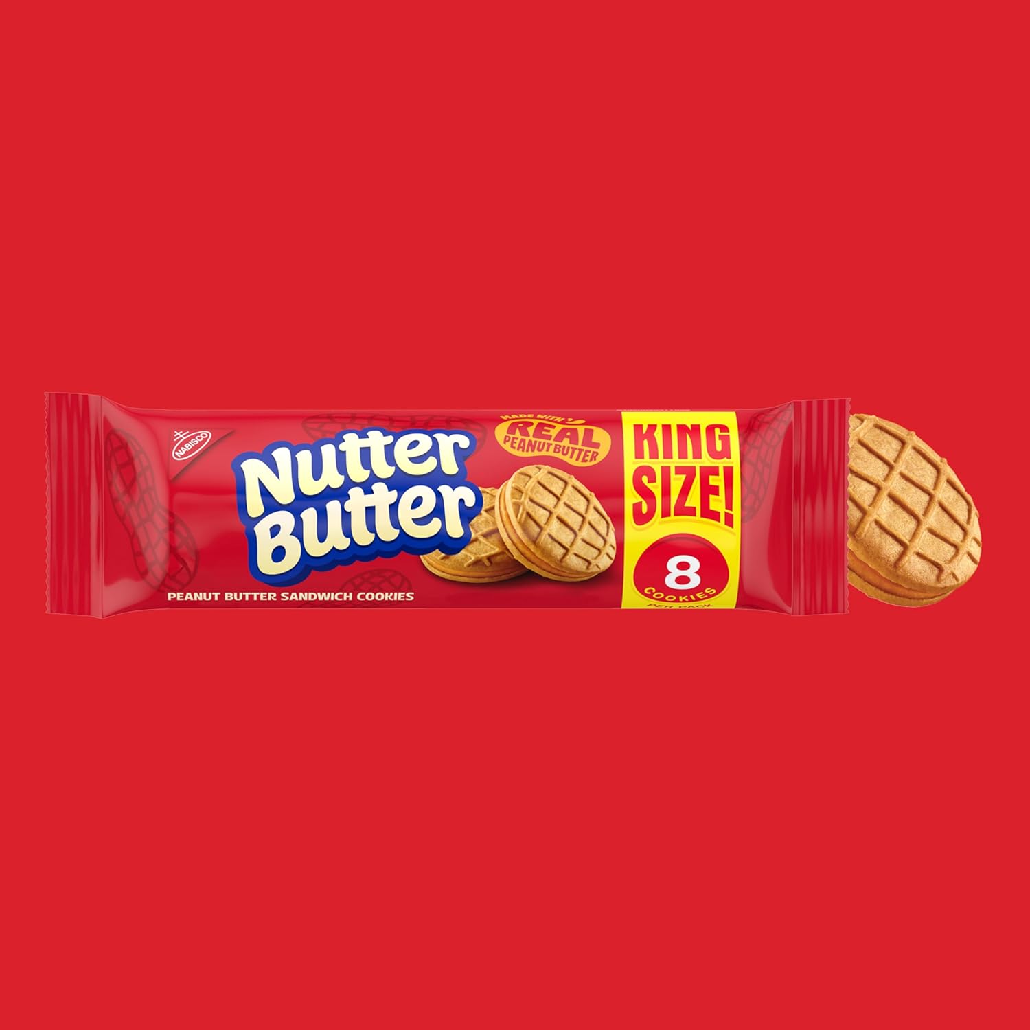 Snacky Candy – wholesale Kakor – Nutter Butter Jordnötssmörkakor King Size 3,5 oz 10-pack6