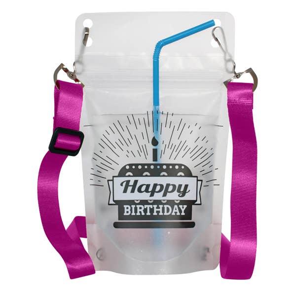 NeckSip - Wholesale Party Favor - Happy Birthday - Draagbare drankzakjes (12 oz | 2-pack)15