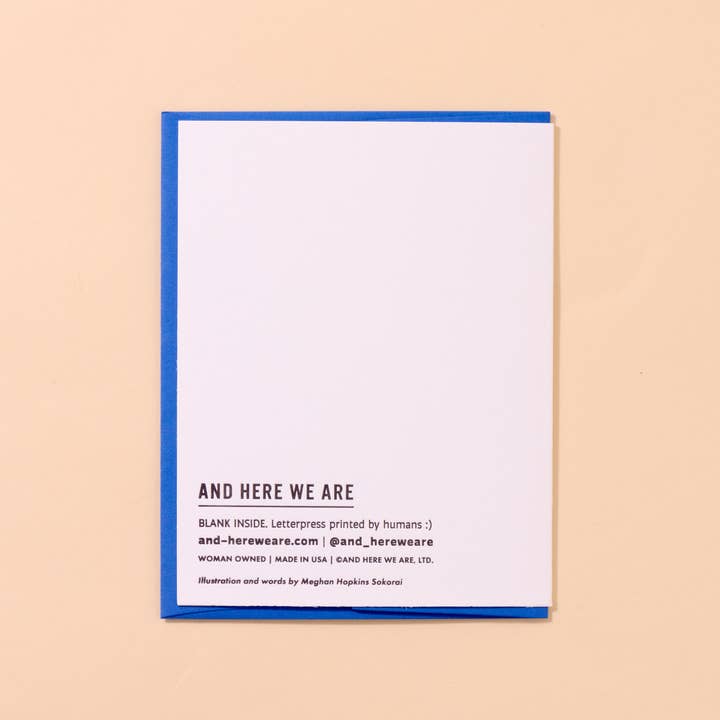 And Here We Are - Wholesale Everyday Greeting Card - Murder True Crime Halloween Crows Letterpress Greeting Card- Made in USA2