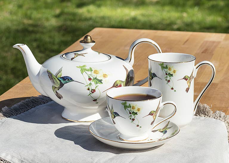 Abbott - Wholesale Tea Set - Hummingbird Cup&Saucer-2.5"H(6.5oz)-3873