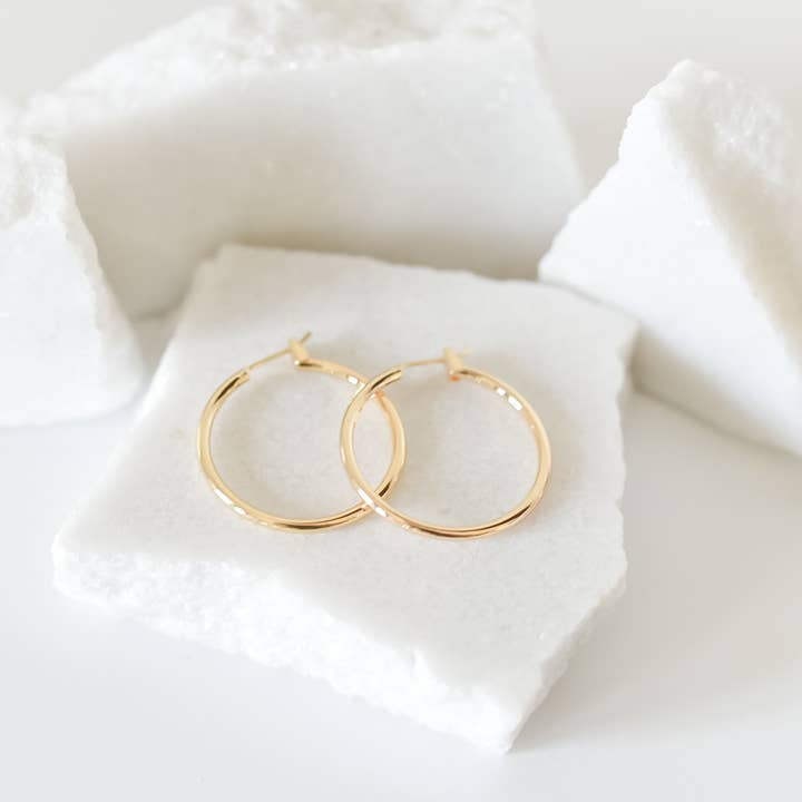 Bella Rey jewelry – wholesale Hoop earrings – 18k gold plated hoops -earrings- hypoallergenic
