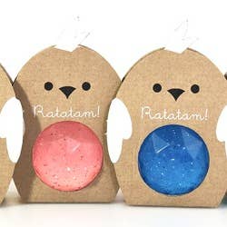 Ratatam! - Vente Ballon de sport – enfant - Balle rebondissante oiseau à paillettes blanc 42mm2