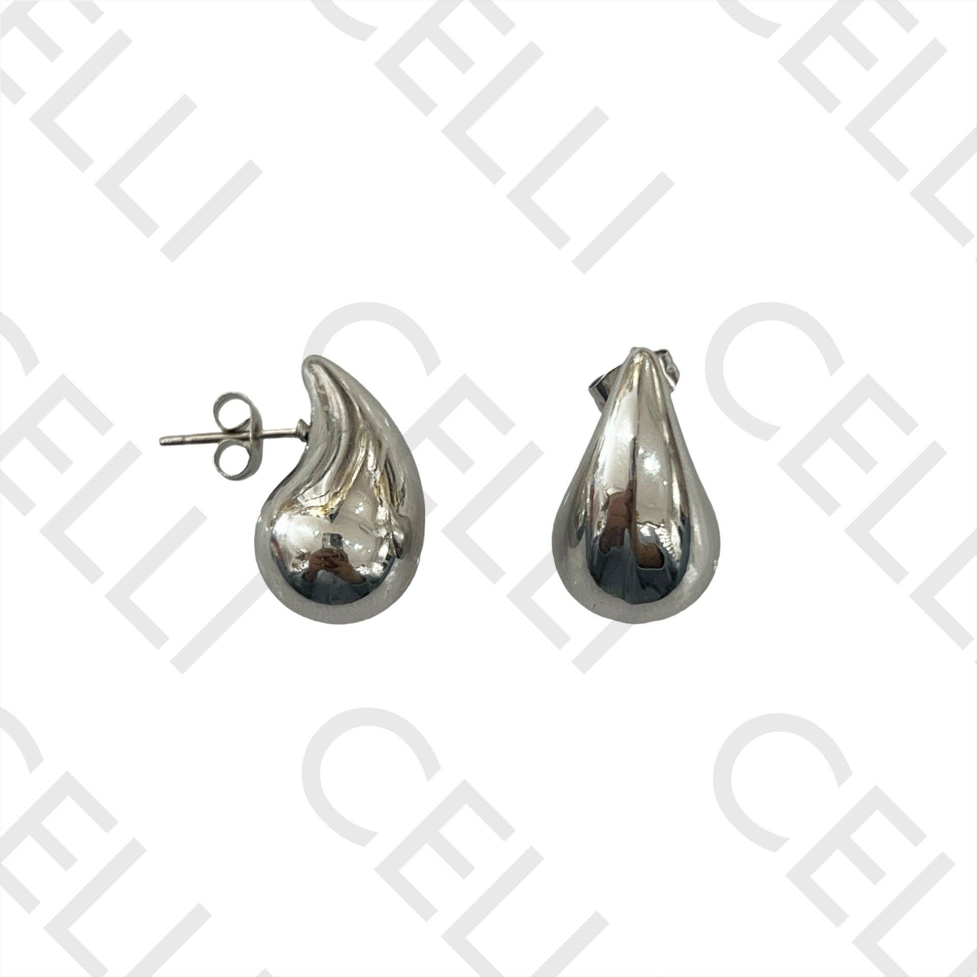 Celli Biju - Wholesale Stud/Post Earrings - Steel Earring - Smooth Drop3