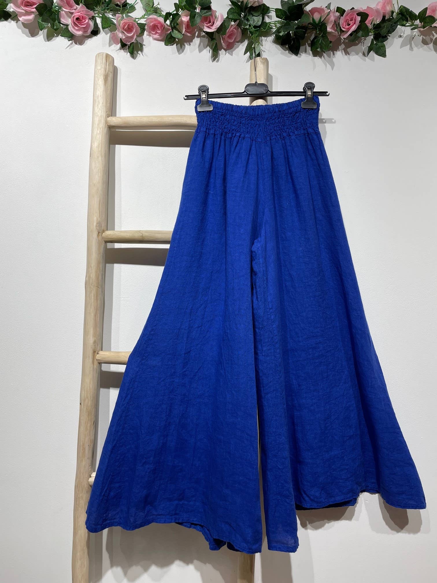 la maison des fibres naturelles - Wholesale Pants - Women's - Flared linen trousers 66031 100%LINEN51