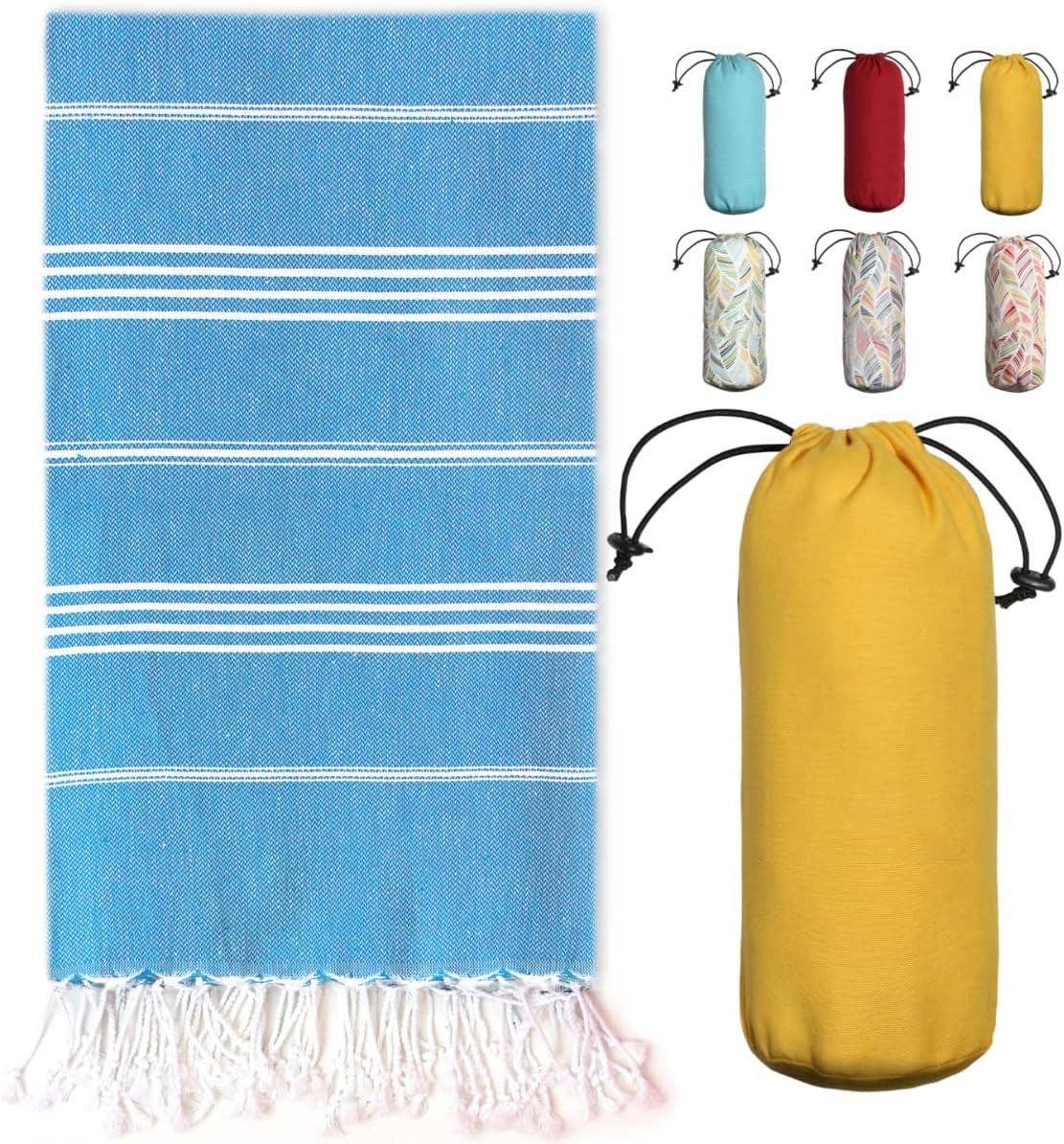 Gypsy Soul - Wholesale Beach Towel - Turkish Towel With Travel Pouch - 12 Assortment6