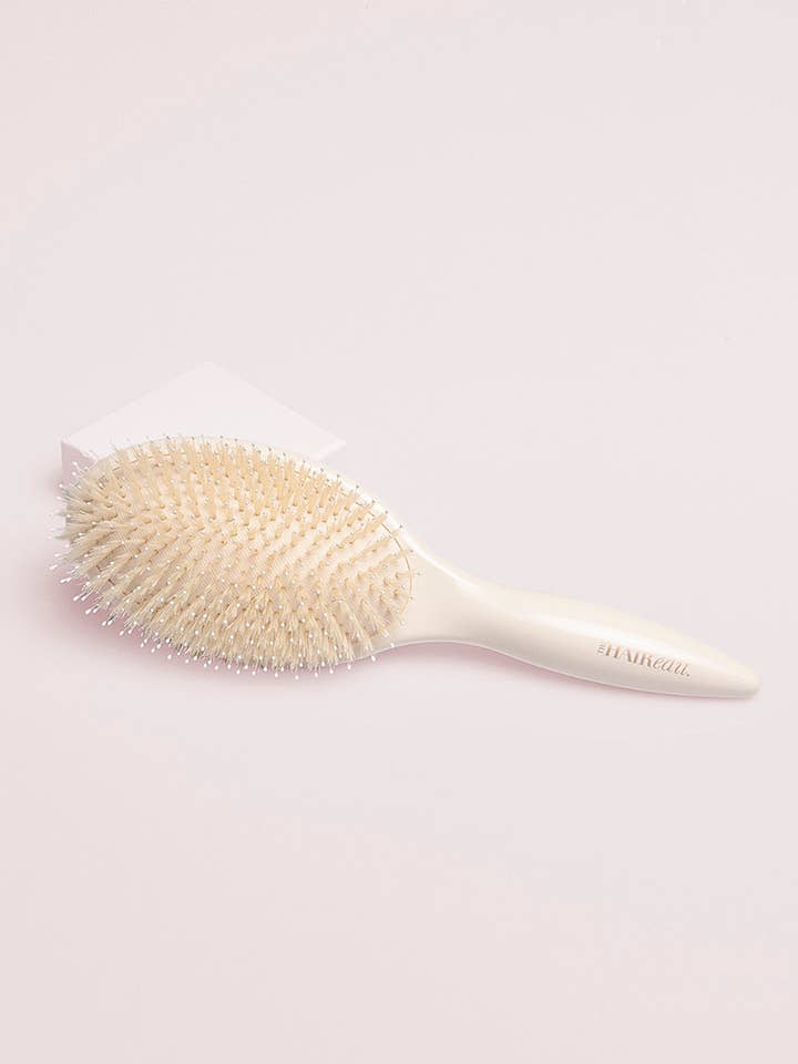 Finish & Shine Boar Bristle Brush - Cream for wholesale by The Hair Edit