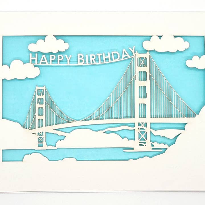 two hermanas - Wholesale Birthday Card - Happy Birthday - Golden Gate Bridge Birthday Card10