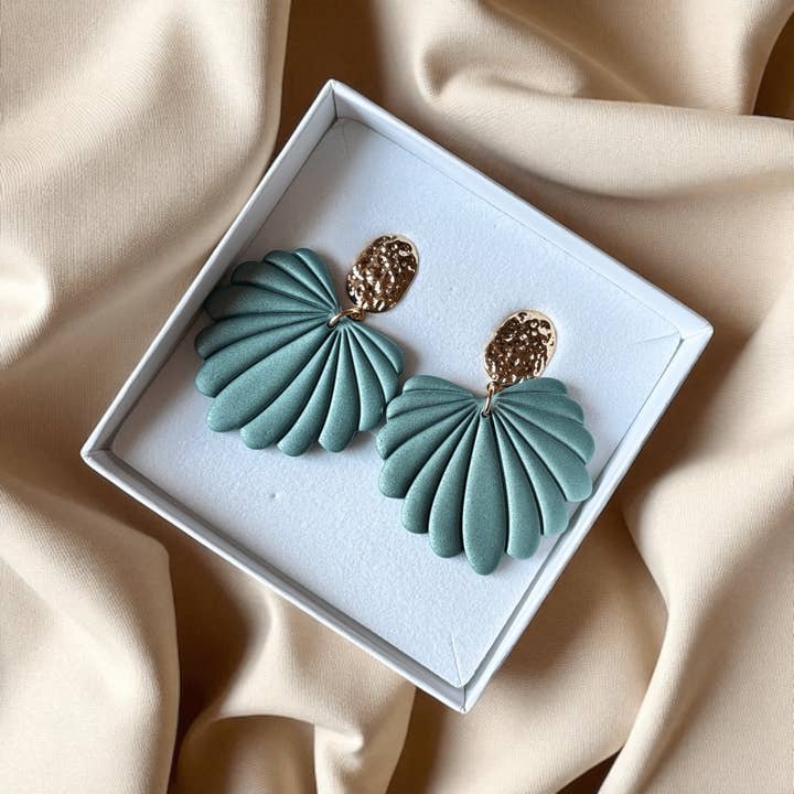 Duestelle Italia - Wholesale Dangle Earrings - Green Art Deco Earrings - ALICE - Handmade in Italy2