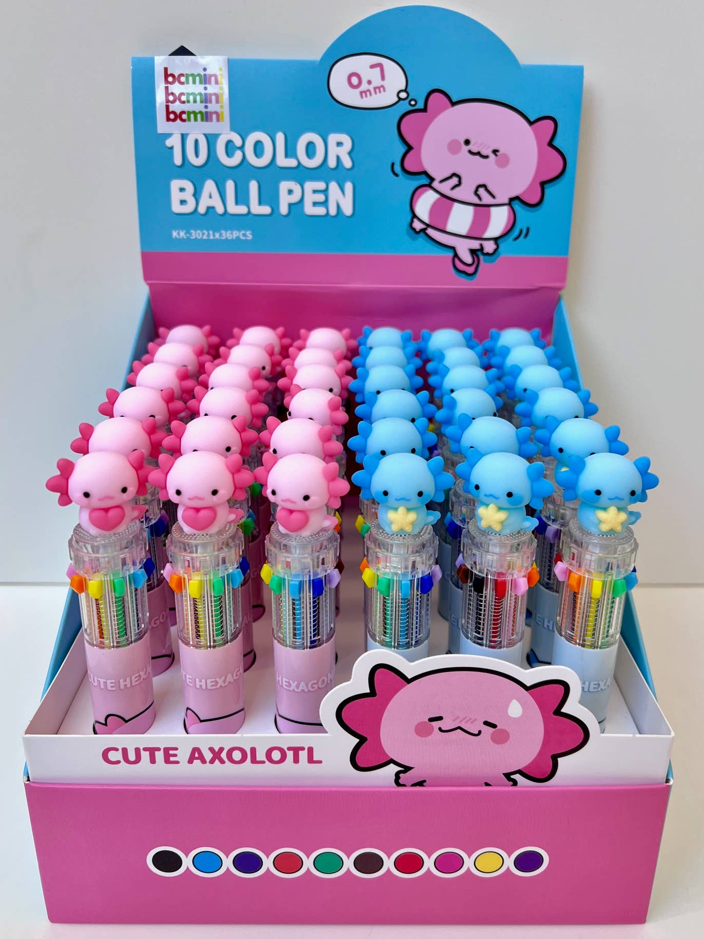 BCmini - Wholesale Pen - 23035 Axolotl 10-Color Retractable Ball Pen-361