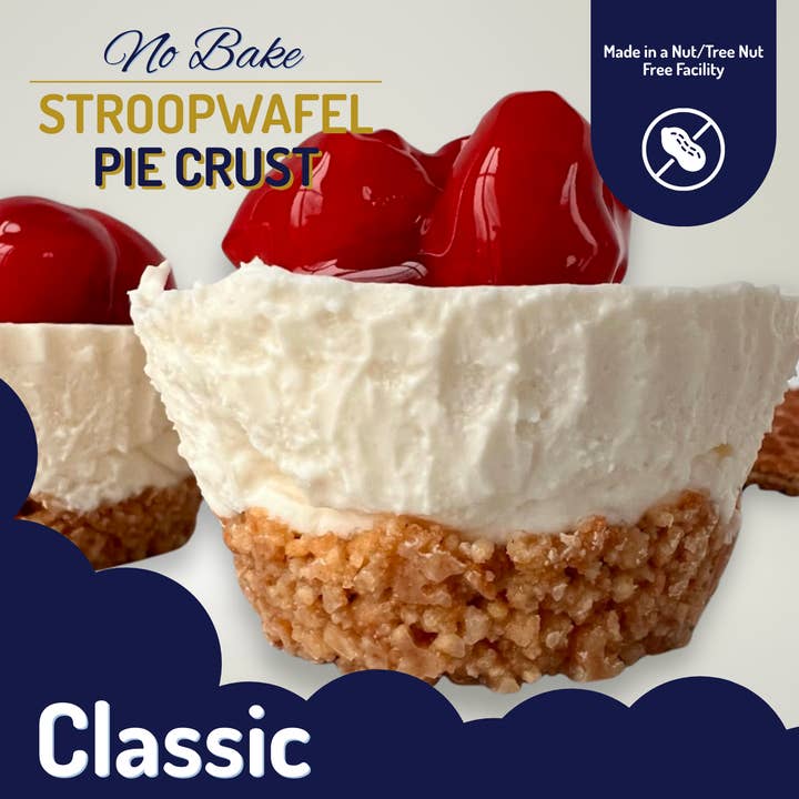 Easy & Quick No-Bake Stroopwafel Pie Crust for wholesale by Dutch Waffle Company Stroopwafel Cookie