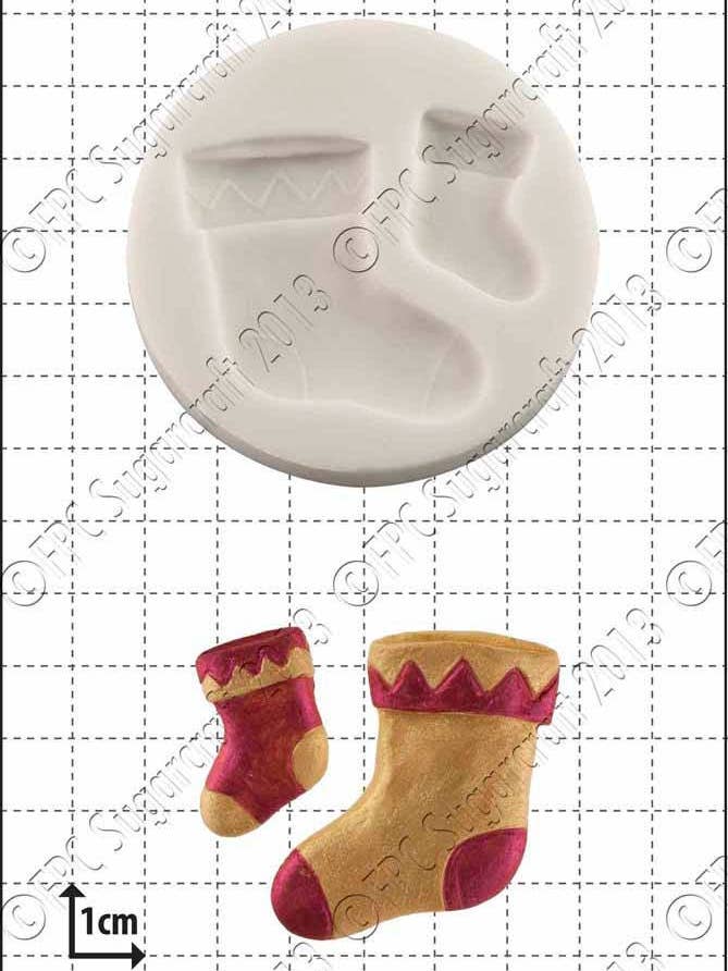 Molde de Silicone Xmas (Molde) - 'Xmas Stockkings' por atacado de FPC Sugarcraft