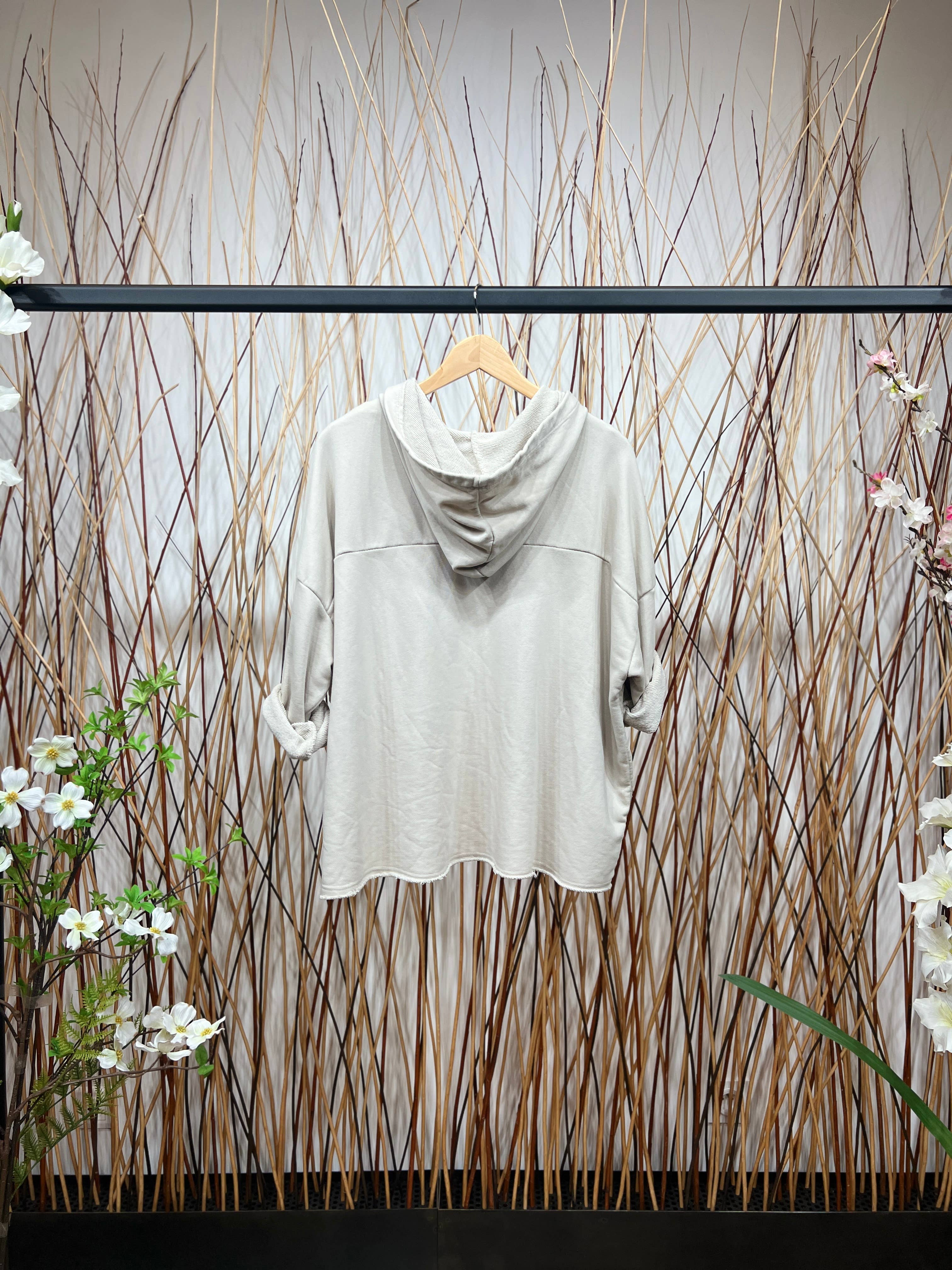 L'Emotion – Hoodie – Mulher por atacado – Moletom amplo com laço decorativo e costuras4