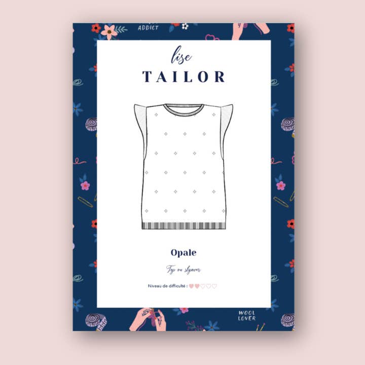 Knitting pattern - Slipover Opale for wholesale by Lise Tailor